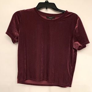 Velvet crop top